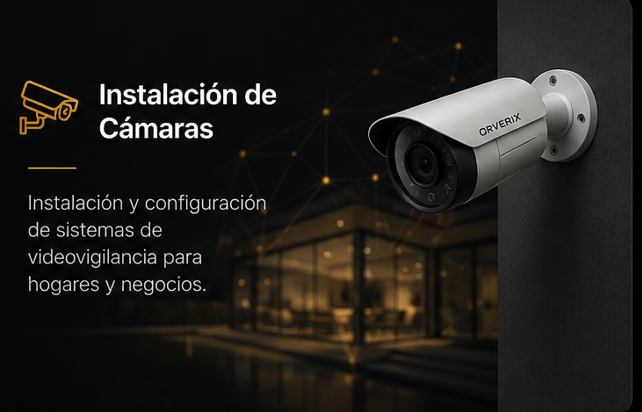 Instalación de Cámaras: instalación y configuración de sistemas de videovigilancia para hogares y negocios.